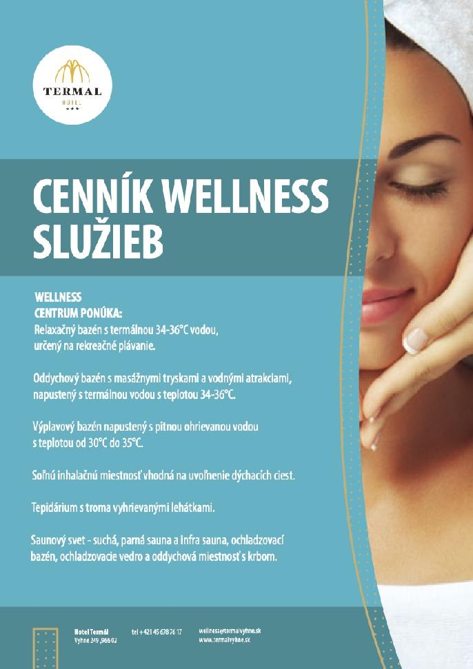 Cenník wellness